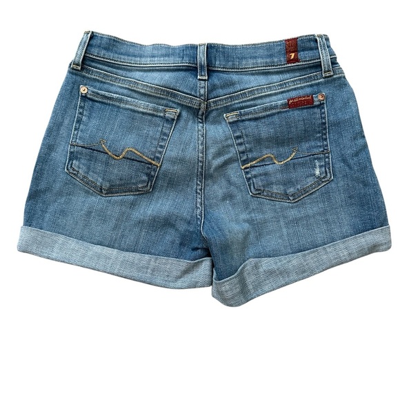 7 For All Mankind Stylish Blue Denim Shorts, size 26 - Picture 2 of 4